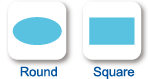 Round/Square